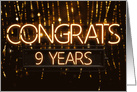 Employee Anniversary 9 Years - Neon Signs card