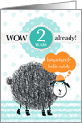 Employee Anniversary 2 Years - Fun Sheep Illustration card