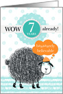 Employee Anniversary 7 Years - Fun Sheep Illustration card
