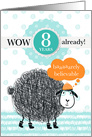 Employee Anniversary 8 Years - Fun Sheep Illustration card