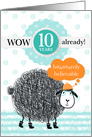 Employee Anniversary 10 Years - Fun Sheep Illustration card