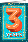 Employee Anniversary 3 Years - Bold Numbers card