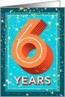 Employee Anniversary 6 Years - Bold Numbers card