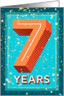 Employee Anniversary 7 Years - Bold Numbers card