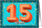 Employee Anniversary 15 Years - Bold Numbers card