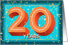 Employee Anniversary 20 Years - Bold Numbers card