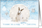 Christmas Card - Bunny and Snow Scene card
