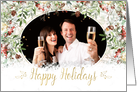 Christmas Card Template - Christmas Foliage and Snow card