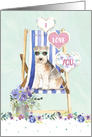 Valentine’s Day - Handsome Lakeland Terrier Dog Sunglasses Deckchair card