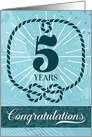 Employee Anniversary 5 Years - Nautical Theme card