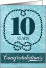 Employee Anniversary 10 Years - Nautical Theme card