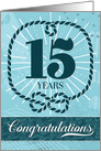 Employee Anniversary 15 Years - Nautical Theme card