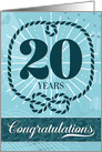 Employee Anniversary 20 Years - Nautical Theme card