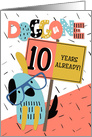 Employee Anniversary 10 Years Doggone How Time Flies card