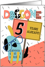 Employee Anniversary 5 Years Doggone How Time Flies card