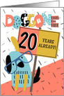 Employee Anniversary 20 Years Doggone How Time Flies card