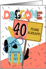 Employee Anniversary 40 Years Doggone How Time Flies card