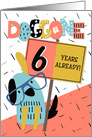 Employee Anniversary 6 Years Doggone How Time Flies card