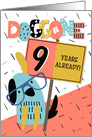 Employee Anniversary 9 Years Doggone How Time Flies card