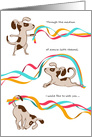 Funny Birthday Card The Dog and Dance card