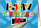 Employee Anniversary 25 Years Bright Bold and Fun card