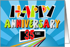 Employee Anniversary 35 Years Bright Bold and Fun card