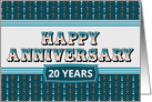 Employee Anniversary 20 Years Decorative Text card