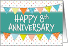 Employee 8th Anniversary Colorful Triangles card