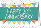 Employee 30th Anniversary Colorful Triangles card