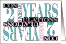 Employee 2nd Anniversary Congratulations Mosaic card
