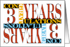 Employee 3rd Anniversary Congratulations Mosaic card