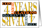 Employee 4th Anniversary Congratulations Mosaic card