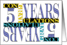 Employee 5th Anniversary Congratulations Mosaic card