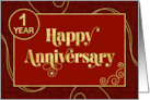 Employee 1st Anniversary Stylish Corporate card