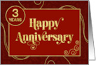 Employee 3rd Anniversary Stylish Corporate card