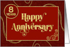 Employee 8th Anniversary Stylish Corporate card