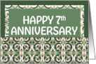 Employee 7th Anniversary Green Pattern card