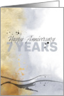 Employee 7th Anniversary Artistic Ink Abstract card