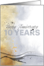Employee 10th Anniversary Artistic Ink Abstract card