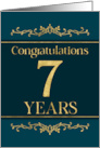 Employee 7th Anniversary Stylish Formal Elegant Jade card