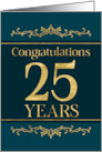 Employee 25th Anniversary Stylish Formal Elegant Jade card