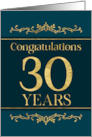 Employee 30th Anniversary Stylish Formal Elegant Jade card