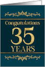 Employee 35th Anniversary Stylish Formal Elegant Jade card
