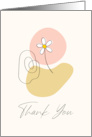 Thank You Abstract with Daisy Flower card