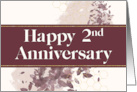 Employee 2nd Anniversary Contemporary Abstract card