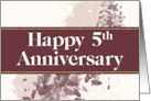 Employee 5th Anniversary Contemporary Abstract card