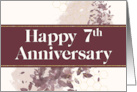 Employee 7th Anniversary Contemporary Abstract card