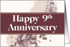 Employee 9th Anniversary Contemporary Abstract card