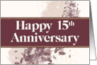 Employee 15th Anniversary Contemporary Abstract card