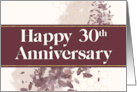 Employee 30th Anniversary Contemporary Abstract card